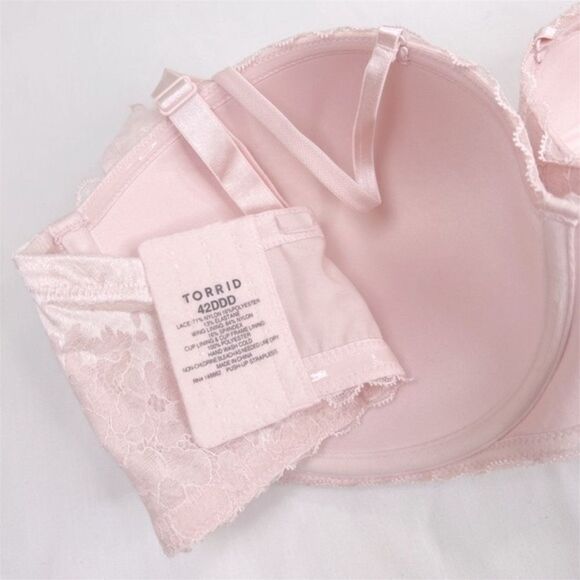 Torrid Pink Lace Microfiber Push-Up Multi-Way Bra - Picture 4 of 6